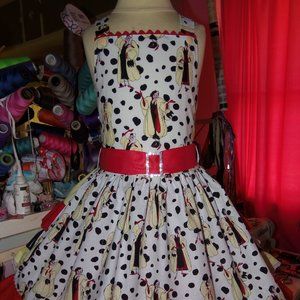 Cruella Dress Size 6 girls NEW